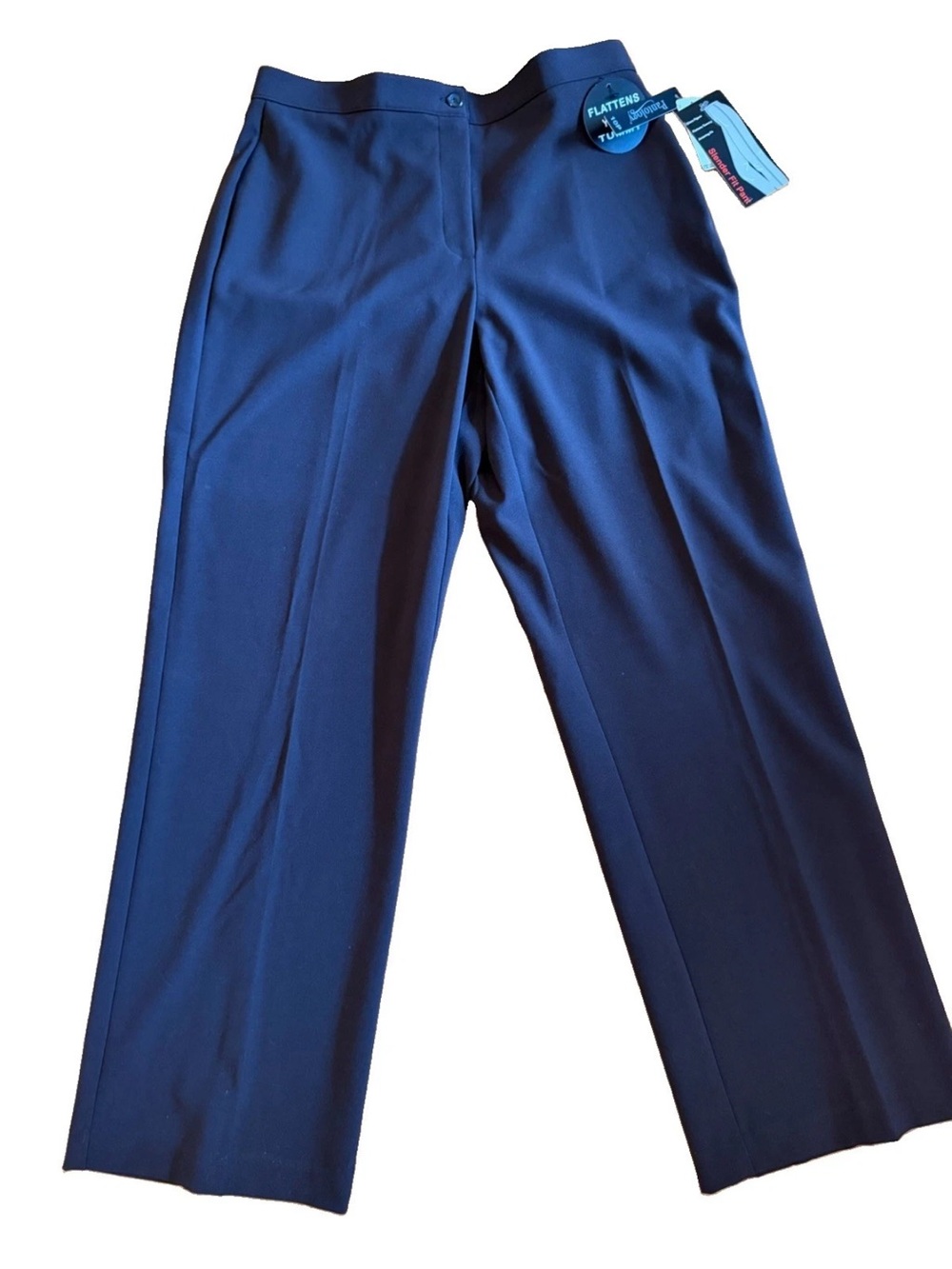 🆕Pantology slender fit ladies dress pants dark brown flat front size 10P NWT